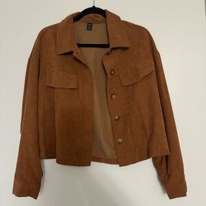 brown shein corduroy jacket